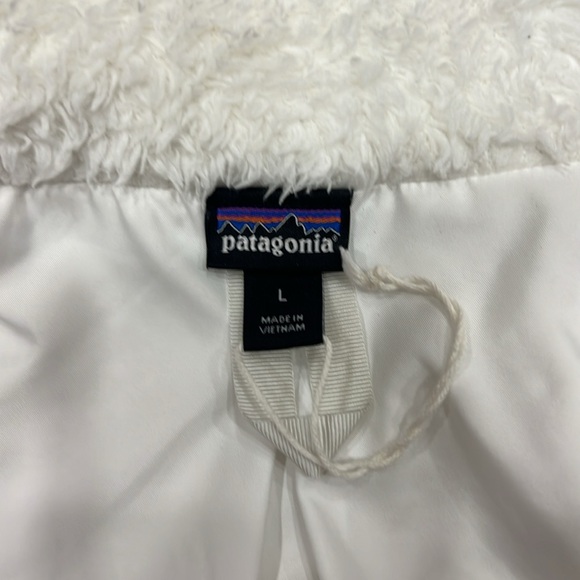 Patagonia Women's Los Gatos Fleece White Logo Jacket SZ L - Picture 12 of 16